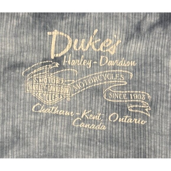 Harley-Davidson Womens Blue Tie-Dye Tank Top L With Rhinestone Logo - Picture 7 of 7